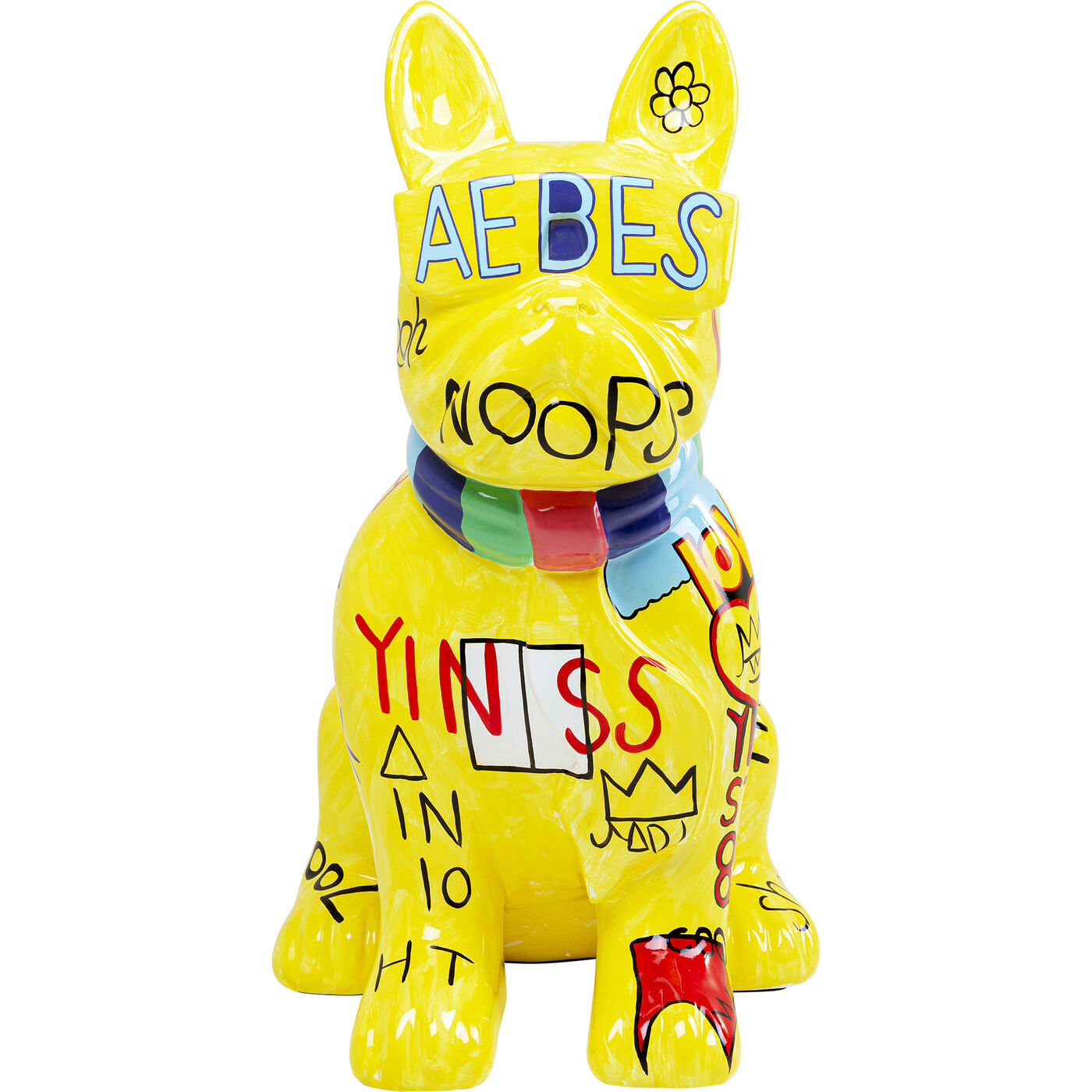 Deko Figur Graffiti Dog Gelb 122cm