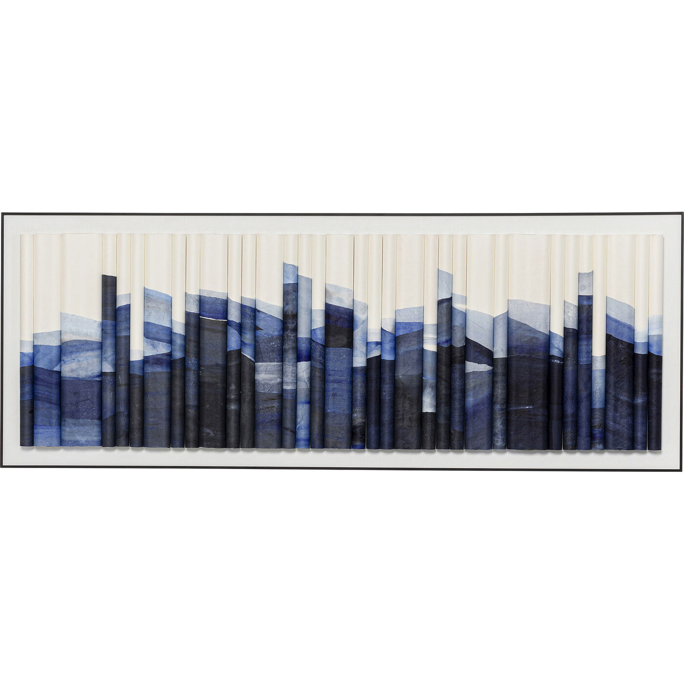 Gerahmtes Bild Shadow Skyline Blue 160x60cm