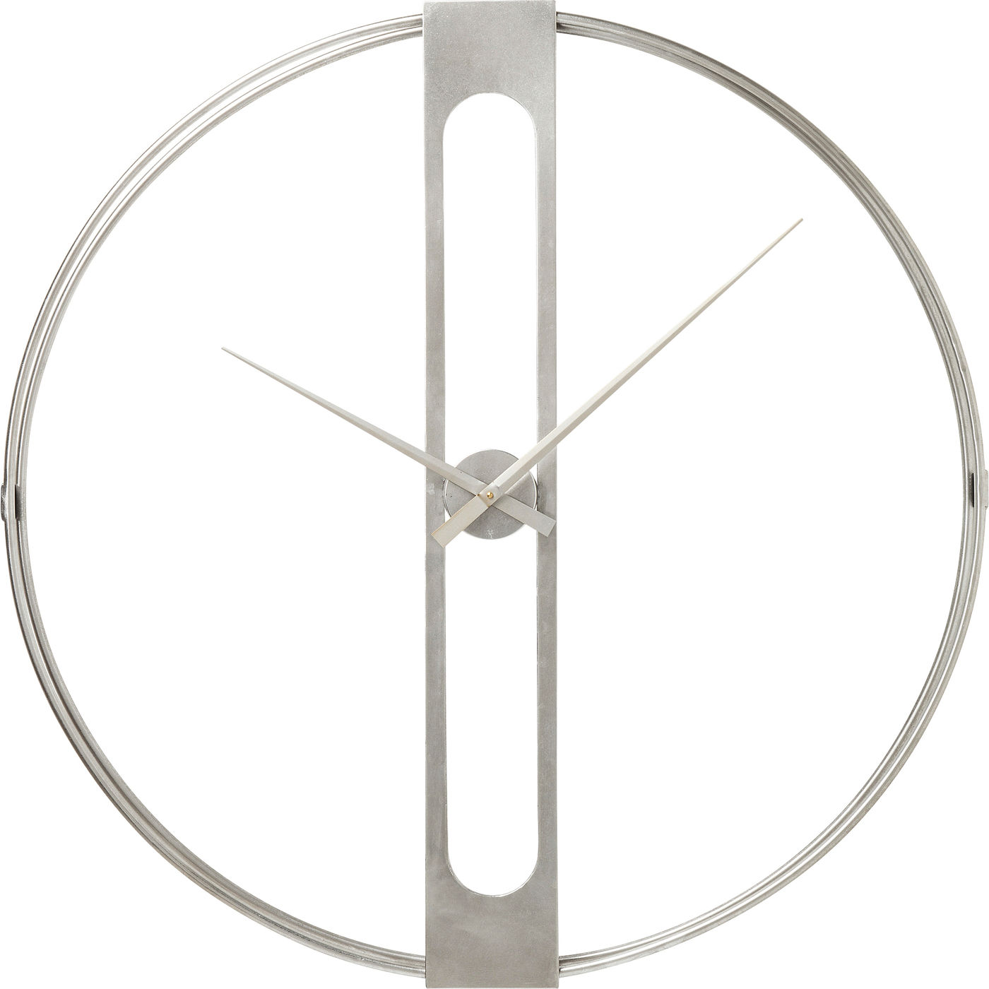 Wanduhr Clip Silber Ø60cm