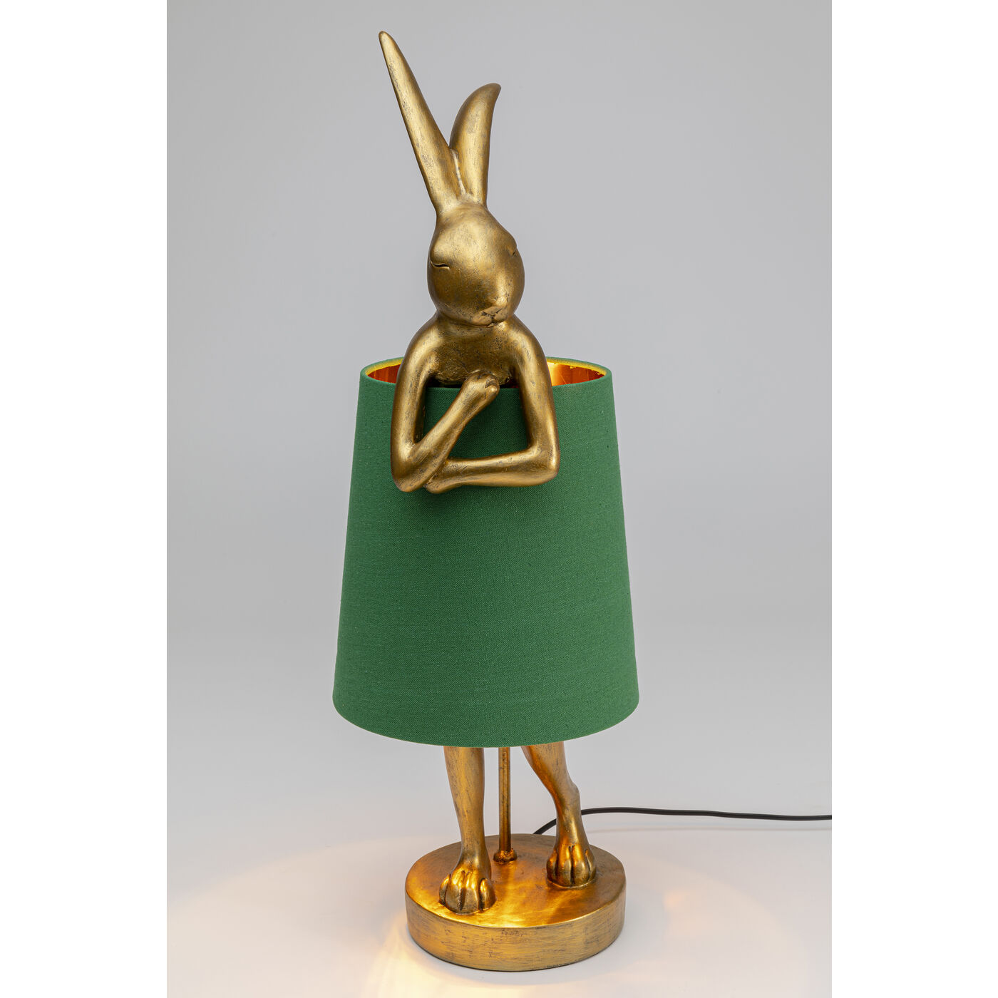 Tischleuchte Animal Rabbit Gold/Grün 68cm