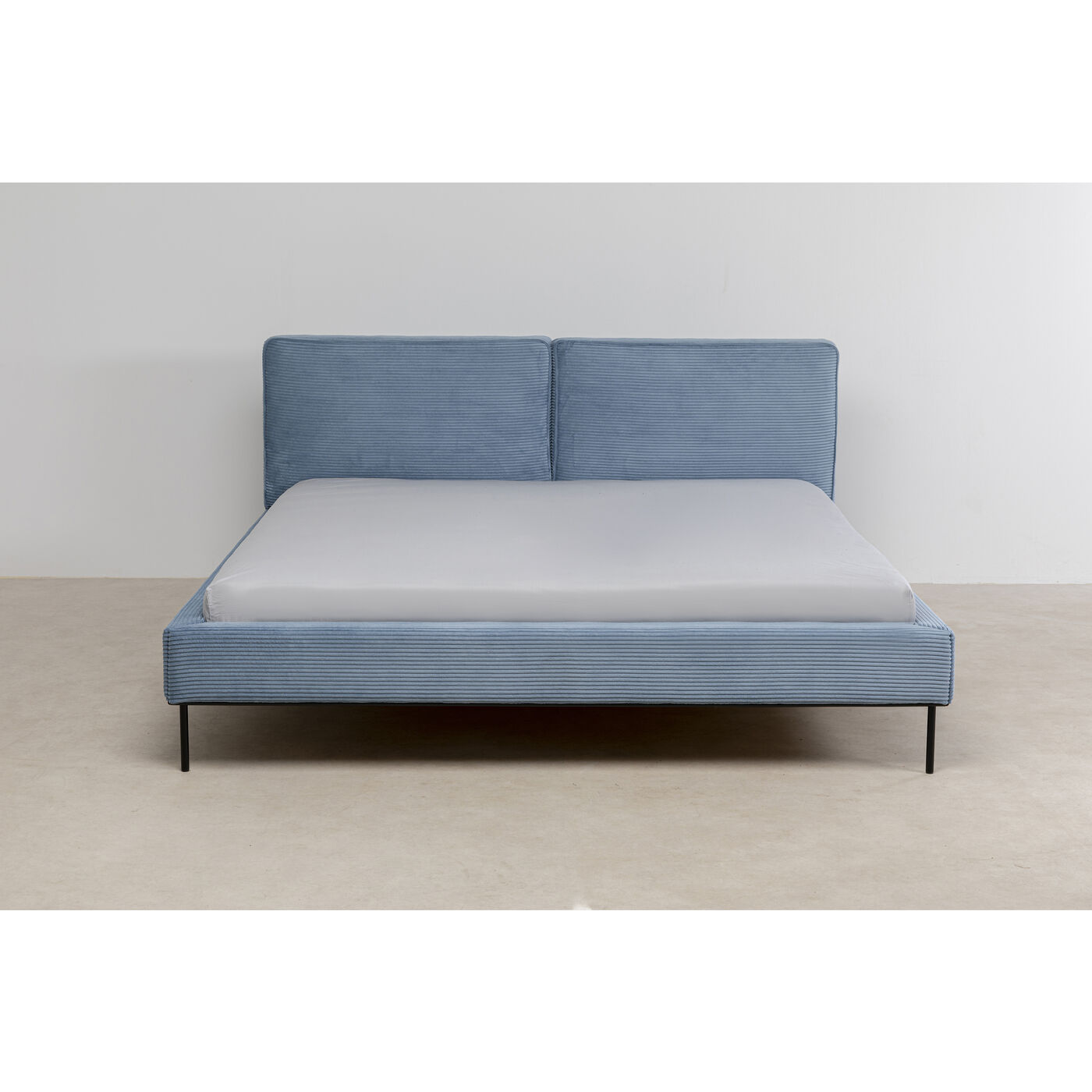 Bett East Side Cord Blau 180x200cm