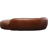 Recamière Wonder cuir marron 252cm