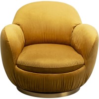 Swivel Armchair Nube Yellow