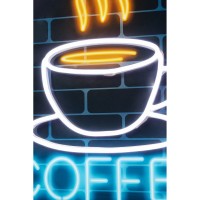 Glasbild Coffee LED 80x80cm