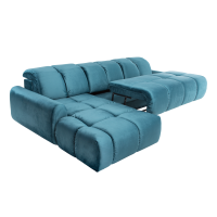 Bullon sofa with sleeping function blue