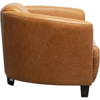 Fauteuil Cigar Lounge cuir marron clair