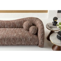 Sofa 3-Seater Livia Melange Brown 261cm