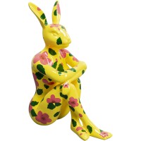 Figurine décorative Gangster Rabbit jaune 80cm