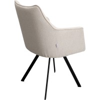 Swivel Chair with Armrest Modino Cream