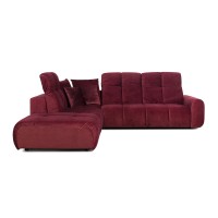 Bullon Sofa Corner Set1 Vino Left Red