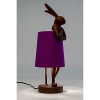 Table Lamp Animal Rabbit Red/Purple 50cm