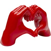 Objet décoratif Heart Hands rouge 12cm