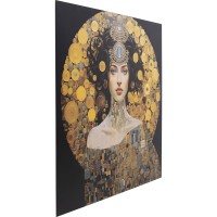 Tableau verre Art Nouveau Lady 3D 120x120cm