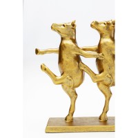 Figura decorativa Dancing Cows Oro 40cm