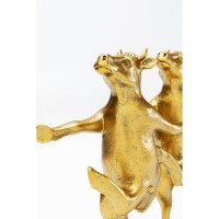 Figura decorativa Dancing Cows Oro 40cm