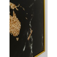 Quadro incorniciato World Map 150x100cm