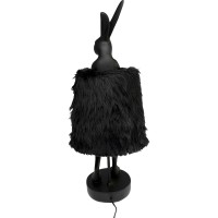 Table Lamp Animal Rabbit Fur Black/Gold 68cm