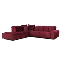 Bullon Sofa Corner Set1 Vino Left Red