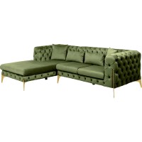 Corner Sofa Bellissima Velvet Green Left