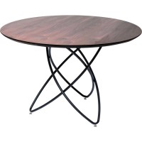 Table Molekular noir noyer Ø120cm