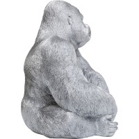 Figura decorativa Monkey Gorilla Side XL argento