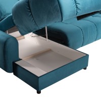 Bullon sofa with sleeping function blue