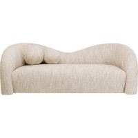 Sofa 2-Sitzer Livia Melange Creme 201cm