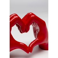 Oggetto decorativo Heart Hands rosa 12cm