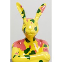 Figurine décorative Gangster Rabbit jaune 80cm