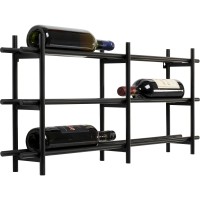 Wine Shelf Cape Town Black 80x34cm