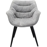 Chair with Armrest Thelma Melange Grey