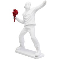 Figurine décorative Street Art Bouquet blanc 67cm