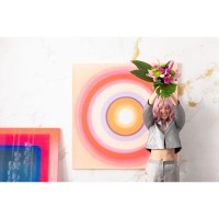 Canvas Picture Tendency Circle Pink 120x120cm