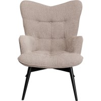 Armchair Black Vicky Light Brown