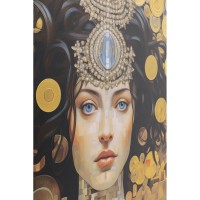 Quadro vetro Art Nouveau Lady 3D 120x120cm