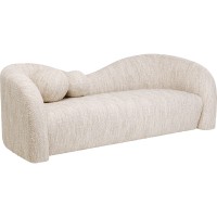 Sofa 2-Sitzer Livia Melange Creme 201cm