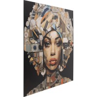 Quadro vetro Art Geo Women 3D 120x120cm