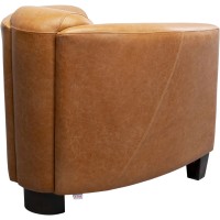 Fauteuil Cigar Lounge cuir marron clair