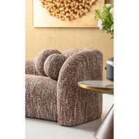 Sofa 3-Seater Livia Melange Brown 261cm