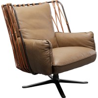 Fauteuil pivotant Paradiso marron