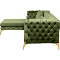 Corner Sofa Bellissima Velvet Green Left