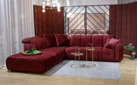 Bullon Sofa Corner Set1 Vino Left Red