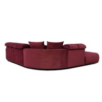 Bullon Sofa Corner Set1 Vino Left Red