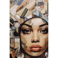 Quadro vetro Art Geo Women 3D 120x120cm