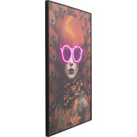 Quadro Fancy Red Lady LED 120x80 cm