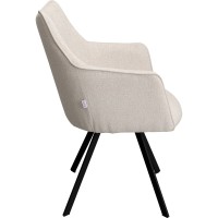 Chaise pivotante Modino crème