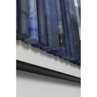 Gerahmtes Bild Shadow Skyline Blue 160x60cm