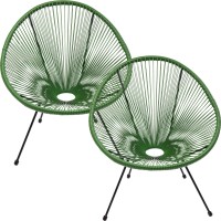 Fauteuil Acapulco vert (set de 2)