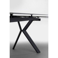 Extension Table Xenia Black 140(+30+30)x80cm