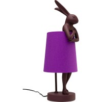 Table Lamp Animal Rabbit Red/Purple 50cm